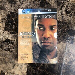 John Q (DVD, 2002) With Denzel Washington Cardboard & Plastic Case Holder